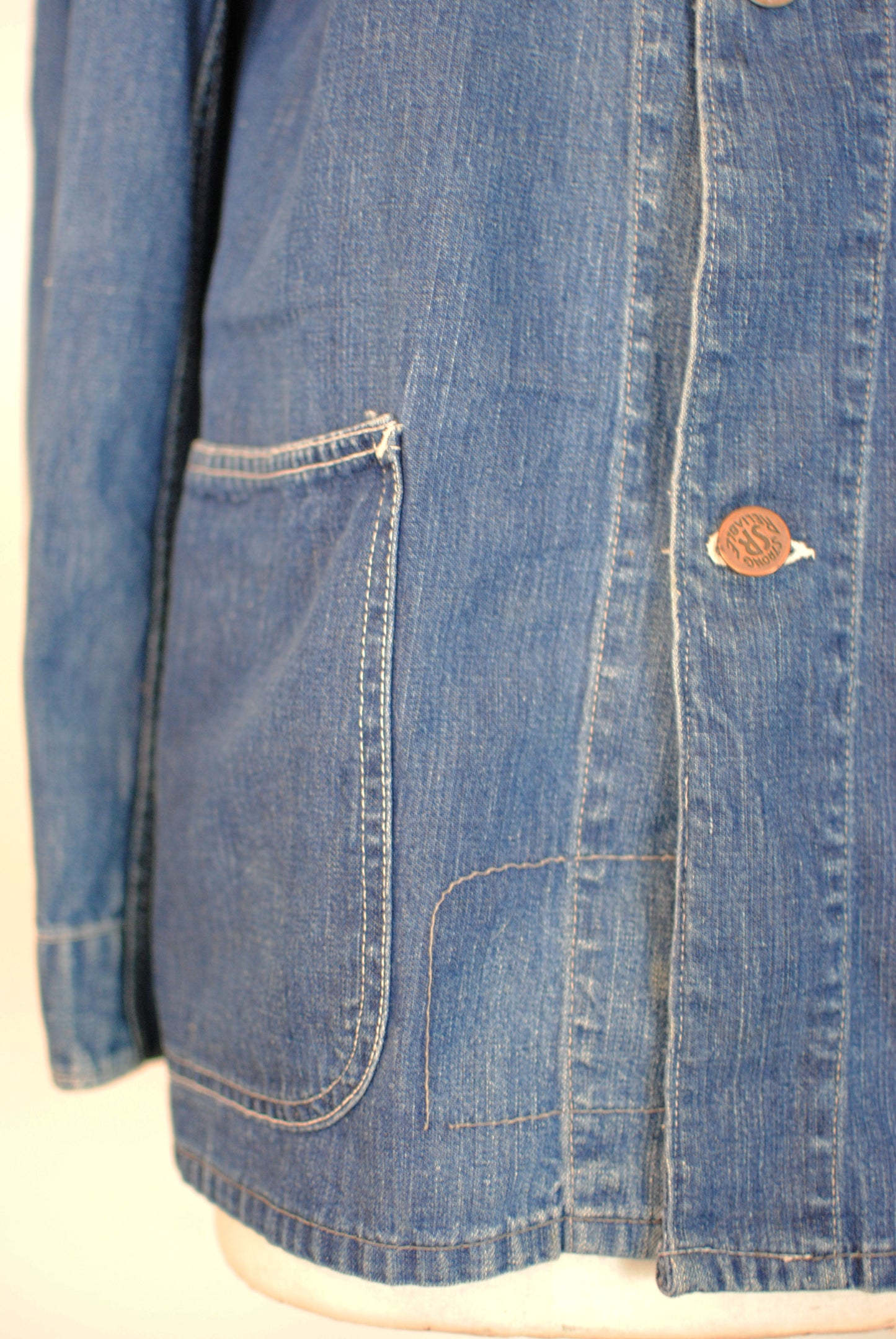 Strong Reliable SR denim 70s chore coat jean coat