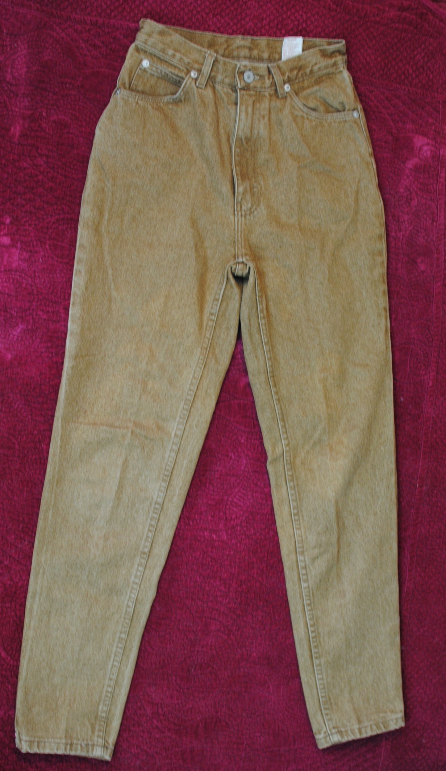 Vintage 80s 90s Jordache denim jeans brown gold denim