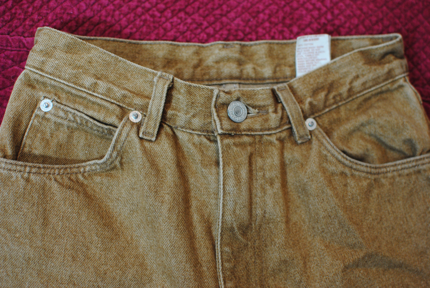 Vintage 80s 90s Jordache denim jeans brown gold denim