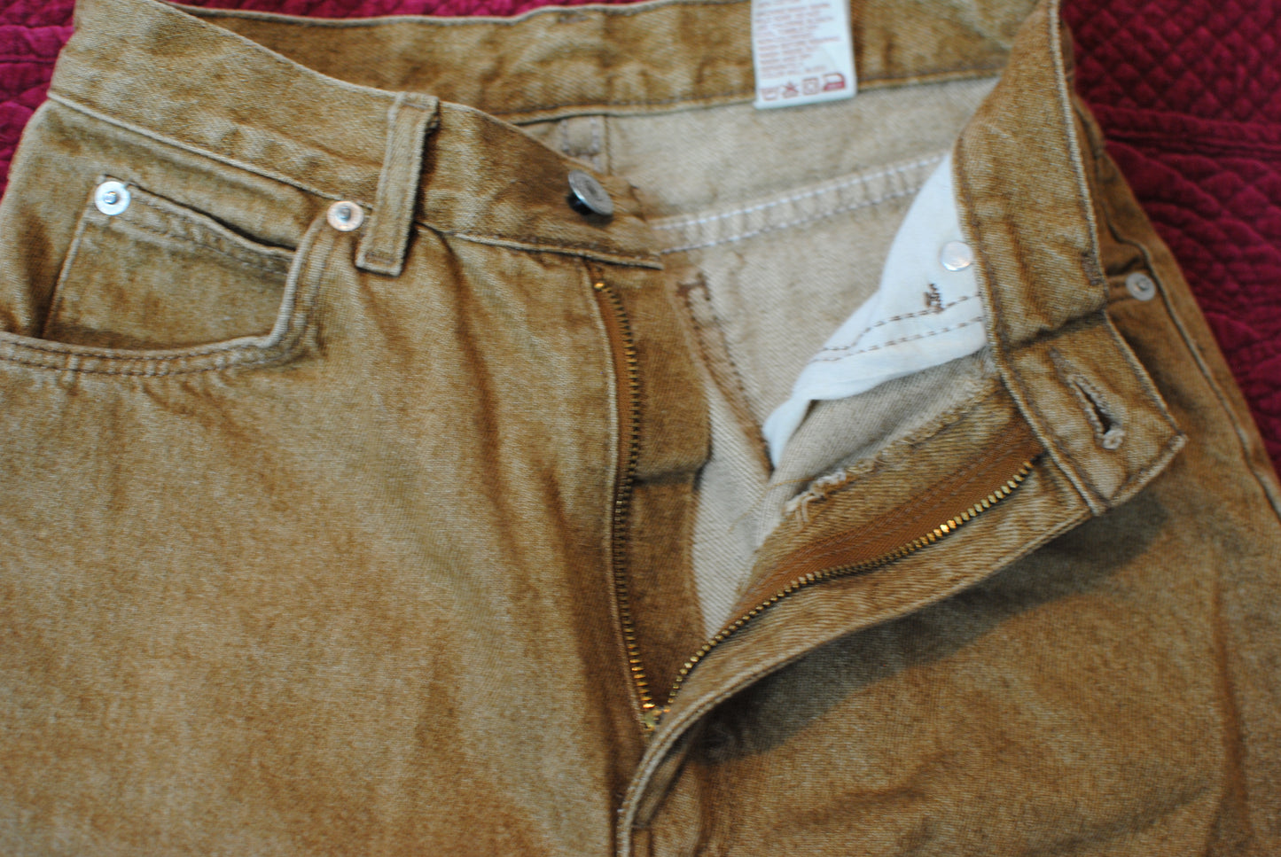 Vintage 80s 90s Jordache denim jeans brown gold denim