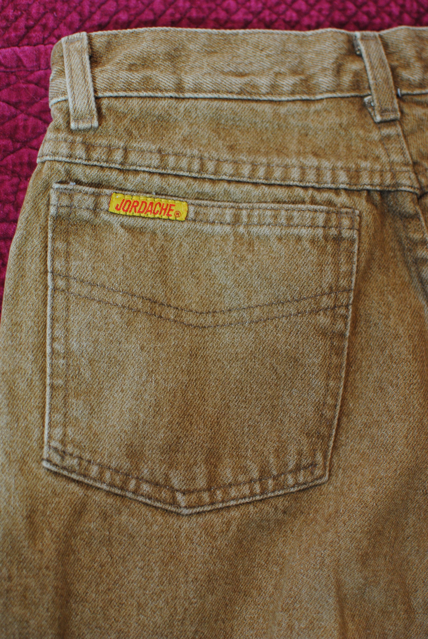 Vintage 80s 90s Jordache denim jeans brown gold denim