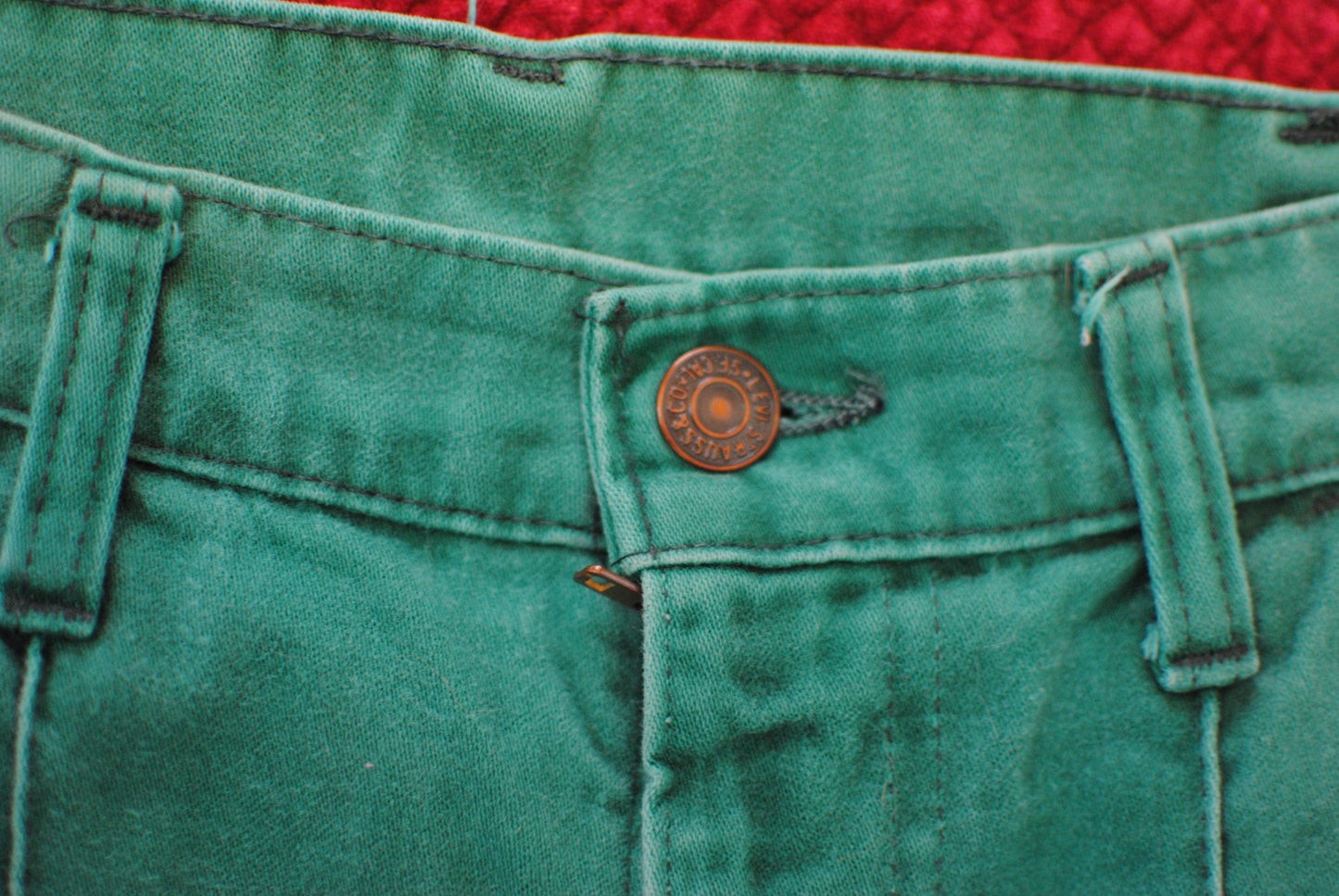 green Levi bell bottoms Levi's pants jeans 70s vintage