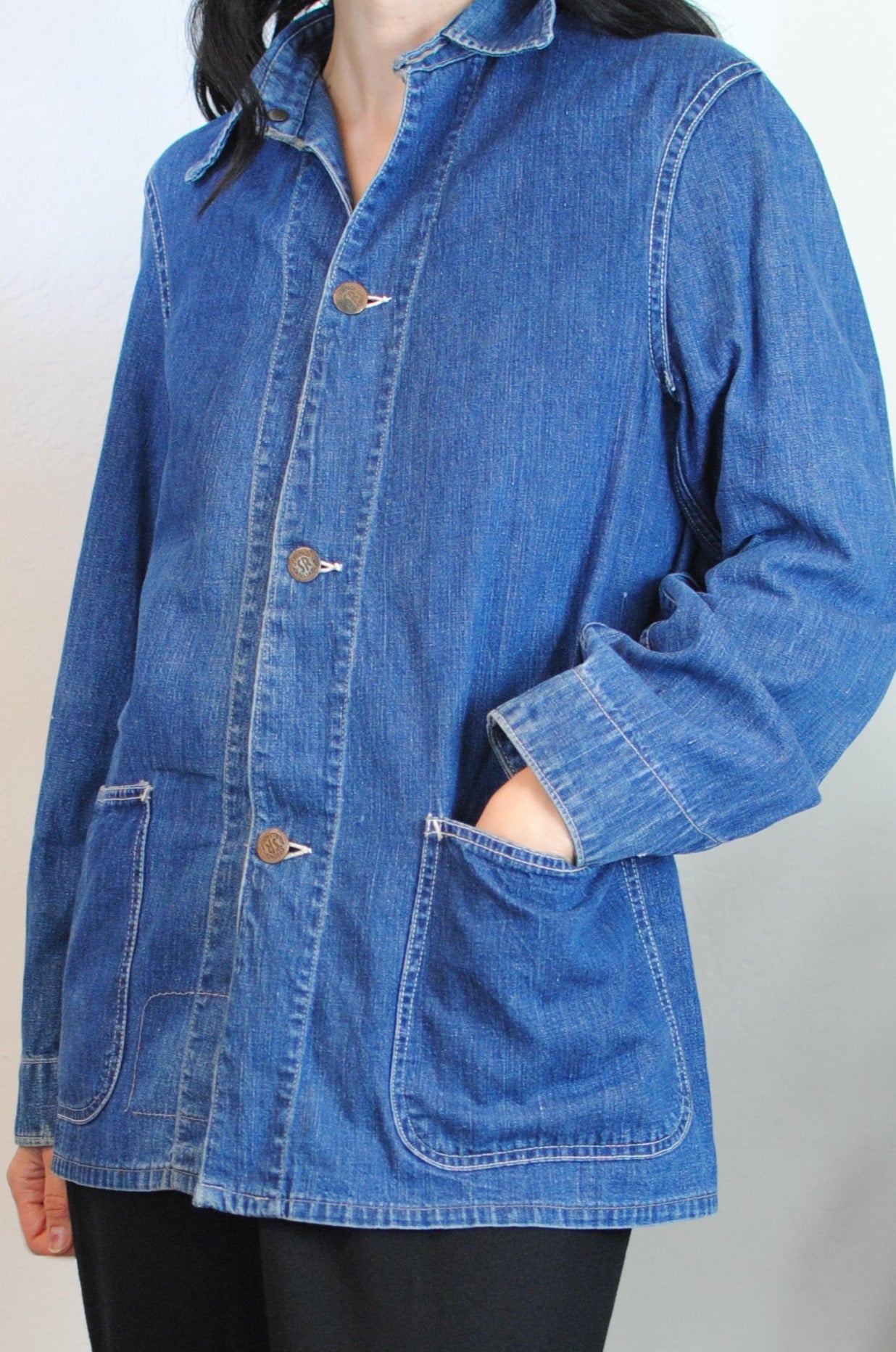 Strong Reliable SR denim 70s chore coat jean coat